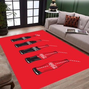 古着 Coca Cola コカコーラ ラグ 絨毯 Amazon | コカコーラ ラグ カーペット 洗える ラグマット 滑り止め付