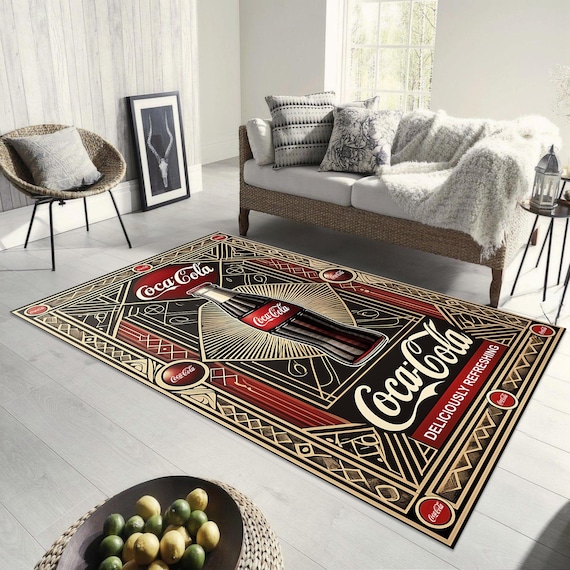 Coca Cola Area Rug: Washable Anti-slip Coke Carpet - Etsy