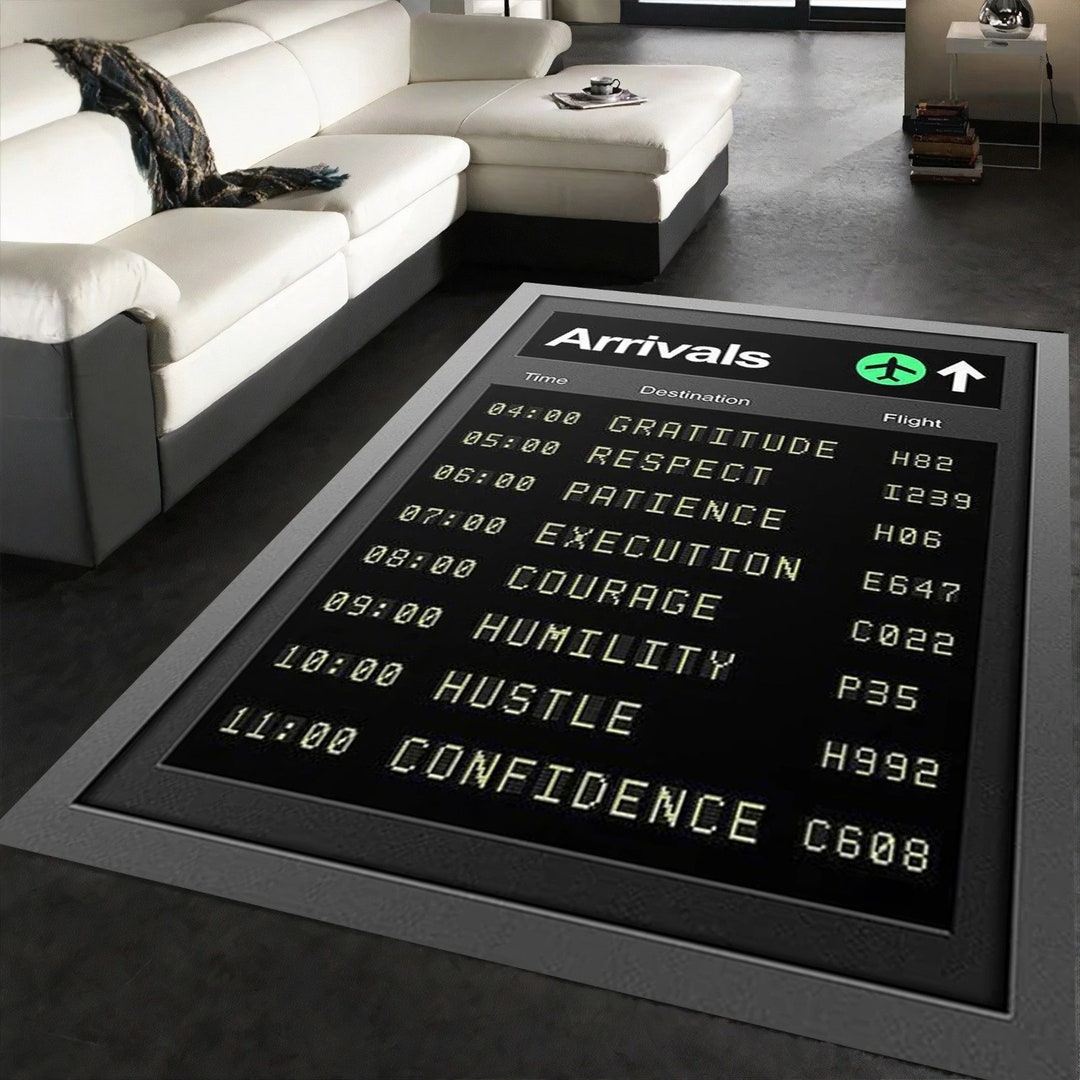 Flight Information Screen Area Rug, Airport Display Carpet - Etsy