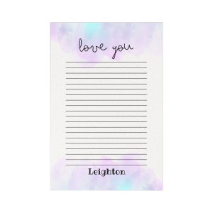 "Personalisiertes ""love you"" Briefpapier - Mädchen personalisierte Postkarten mit Umschlägen für Summer Camp, Briefpapier und Umschläge für Kids Camp, St