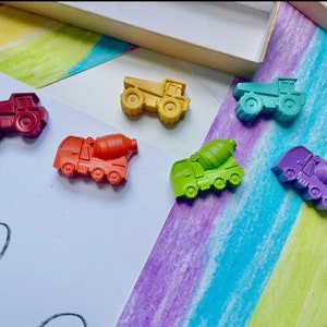 Construction Themed Crayon Gift Box Party Favor