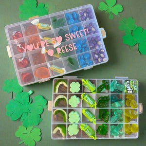 Boîte de collations personnalisées pour la Saint-Patrick, cadeau lutin, bonbonnière, cadeau porte-bonheur arc-en-ciel pour enfants, cours de la Saint-Patrick à l'école