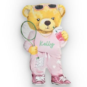 Personalized Bear Pillow – Custom Camp, School or Birthday Gift – Name & Icon –  Keepsake for Kids, Sleepaway Camp, Bunk Junk, Visiting Day