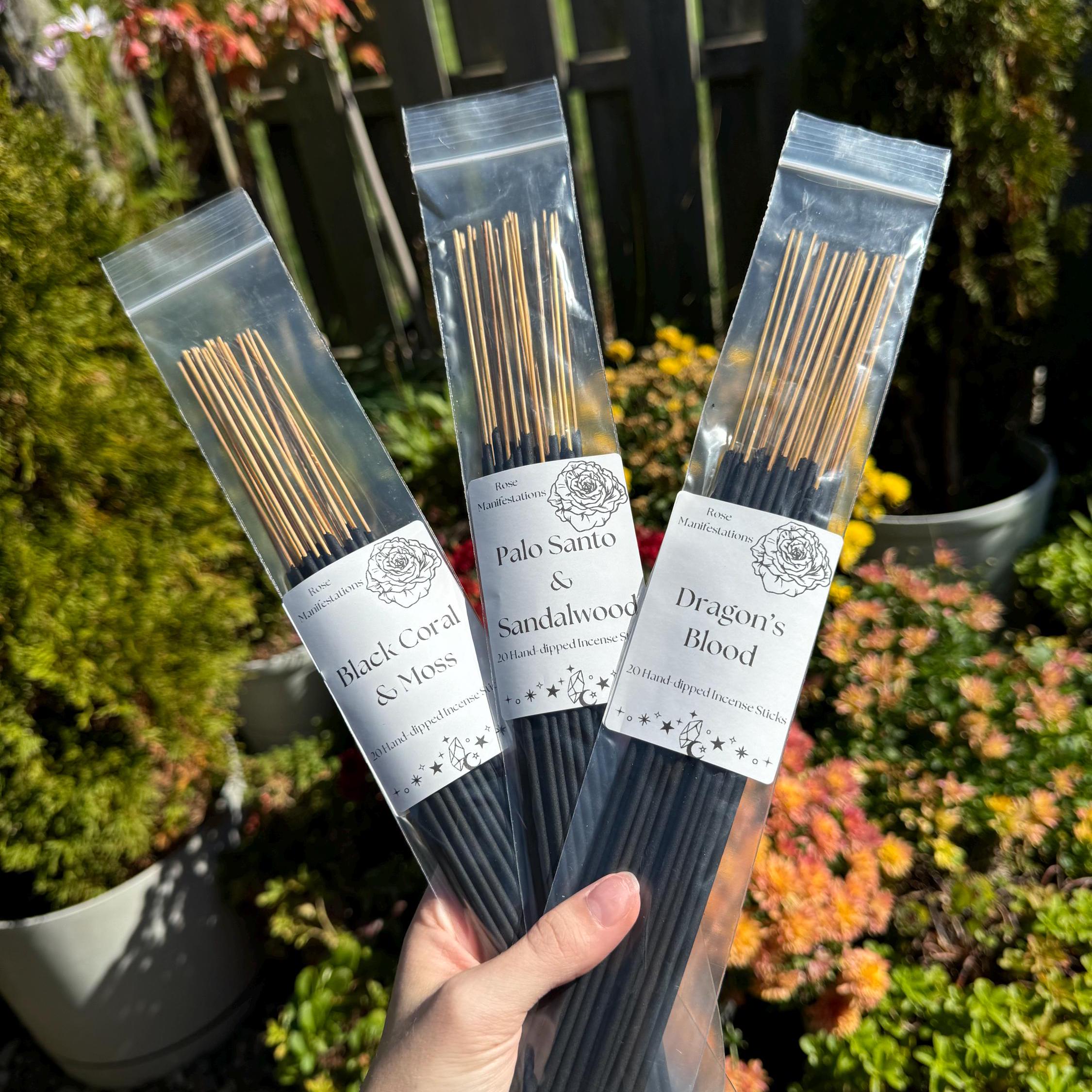 Hand-dipped Non-Toxic Incense Sticks | 20 Sticks | Perfect For Cleansing and Banishing | 45-60 Mins of Burn Time | Spirituality | Witchcraft