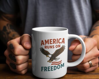 Freiheit Weißkopfseeadler Kaffeebecher | Vintage USA Adler Tasse | Amerika Wildlife Becher | Amerika Weißkopfseeadler Freiheit Kaffeebecher | Adler Liebhaber Geschenk