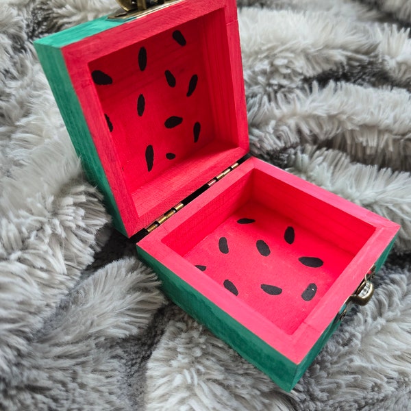 Hand-Painted Watermelon Trinket Box