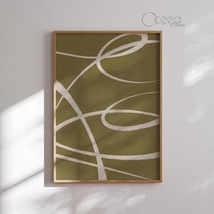 Abstract Olive Green Art Print Modern Minimal Textured Painting Print Contemporary Wall Art Large Lounge Art Print Instant Digital Download