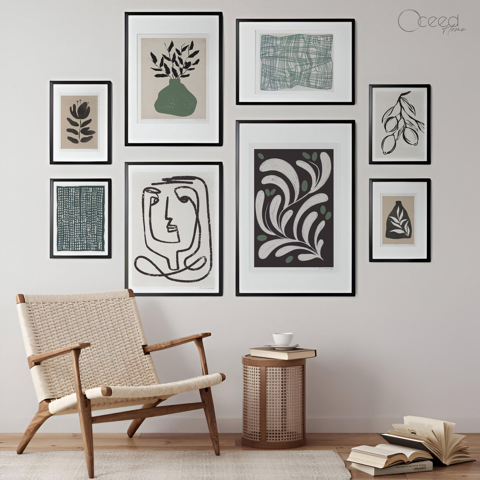 Art Prints Bundle Gallery Wall Set of 8 Prints Eclectic Wall Prints ...