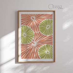 Abstract Lemon Lime Wall Art Vibrant Summer Printable Fresh Citrus Poster for Kitchen Dining or Home Decor Colorful Fruit Artwork Download