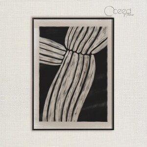 Modern Moody Abstract Print Minimalist Dark Black and White Wall Print Minimal Home Decor Textured Instant Digital Download Lines Painting