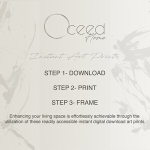 May include: A white and gray digital art print with the text "ceed Home" and "Instant Art Print". The print also includes the steps to download, print, and frame the art.