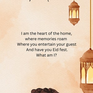 Eid Scavenger Hunt Clue Cards / Ramadan Kids Treasure Hunt Clues ...