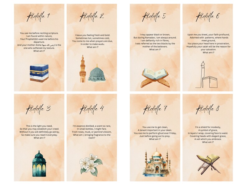 Eid Scavenger Hunt Clue Cards / Ramadan Kids Treasure Hunt Clues ...