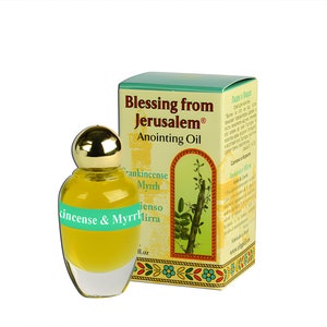 Ein Gedi Anointing Oil  Frankincense and Myrrh  Blessing From Jerusalem for Prayer And Blessings, with Biblical Spices, 0.4 fl oz - 12 ml