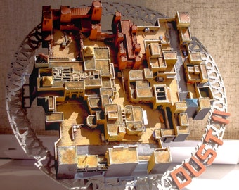 Dust 2 Map – Hand Painted 3D Relief – Counter Strike CS2 Wall Art – Gamer Room Decor – 3D Printed Collectible – Esports Gift for Him