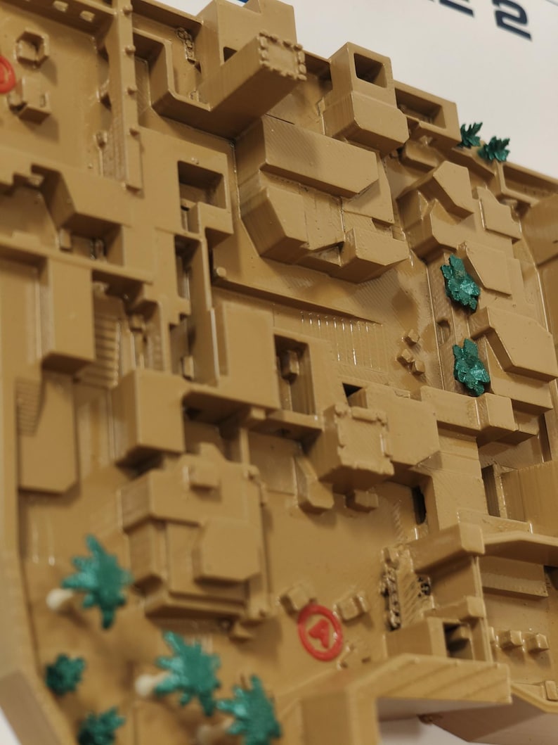 Mirage Map – Hand-painted 3D Printed CS2/CS:GO Wall Art – Gamer Room ...
