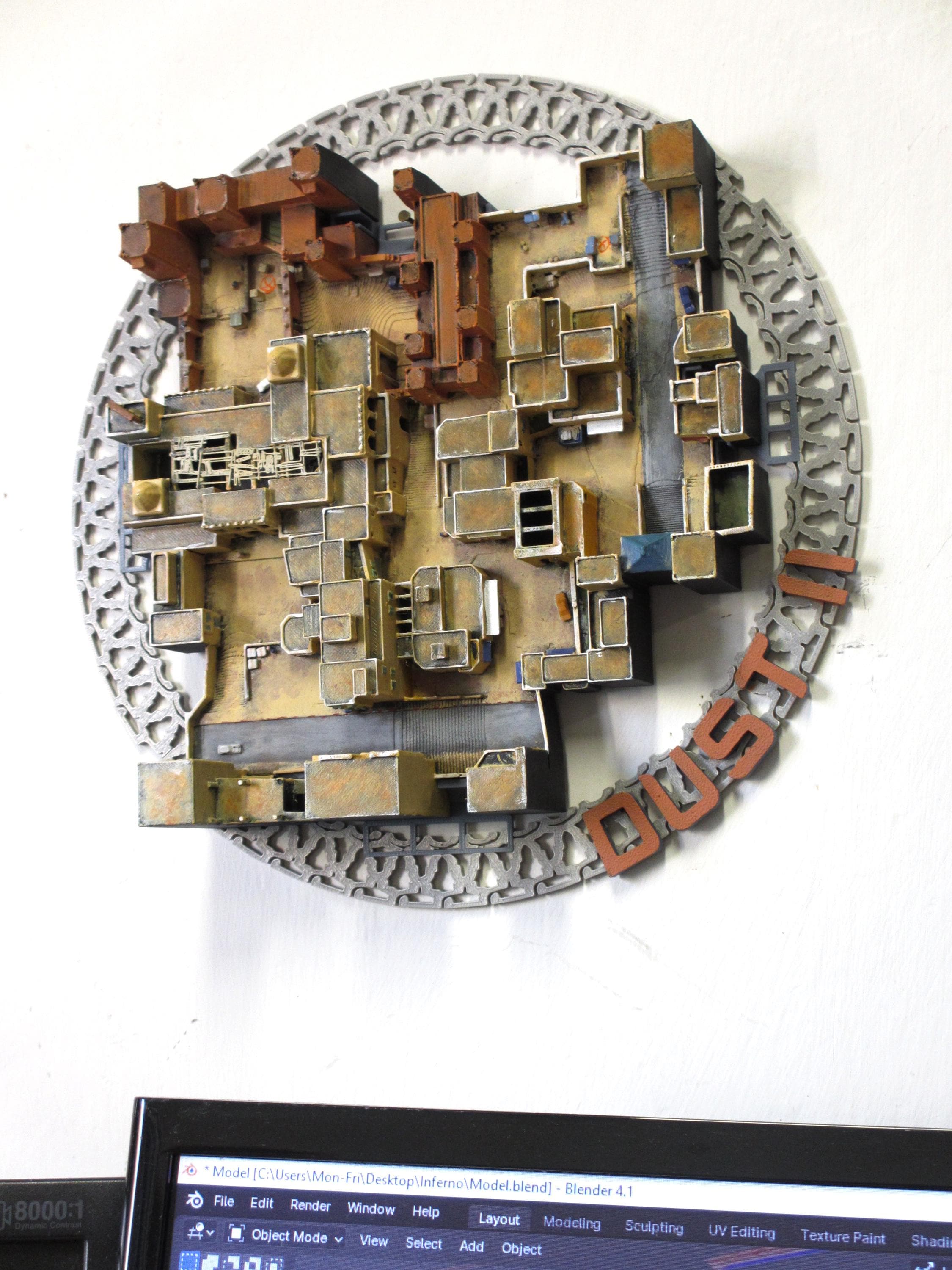 Dust 2 Map – Hand Painted 3D Relief – Counter Strike CS2 Wall Art ...