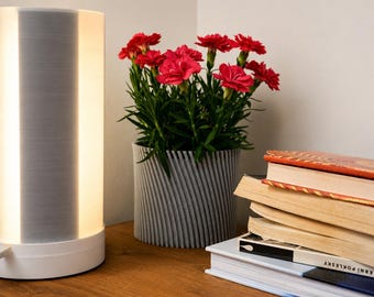 Modern Ribbed Planter – Minimalist Indoor Plant Pot | Scandinavian Style Decor