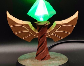League of Legends Ward Lamp | 3D Printed Gamer Desk Light with Custom Name