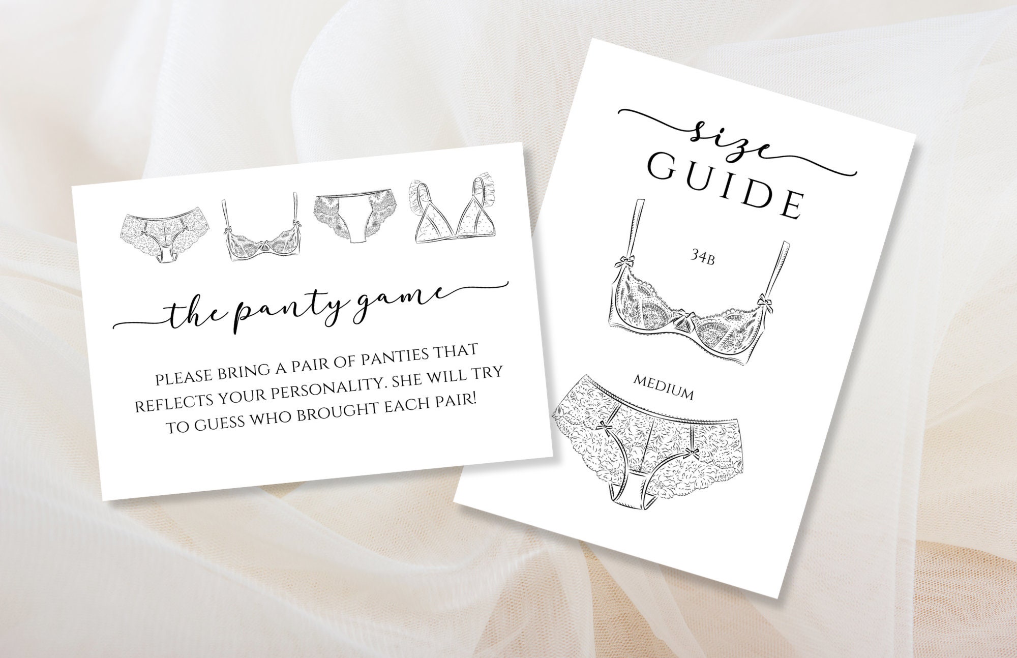 The Panty Game Bachelorette Game- Panty Game- Bachelorette Party Game