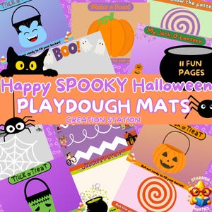 Halloween Playdough Mats: Spooky Fine Motor Skills (Digital PDF)