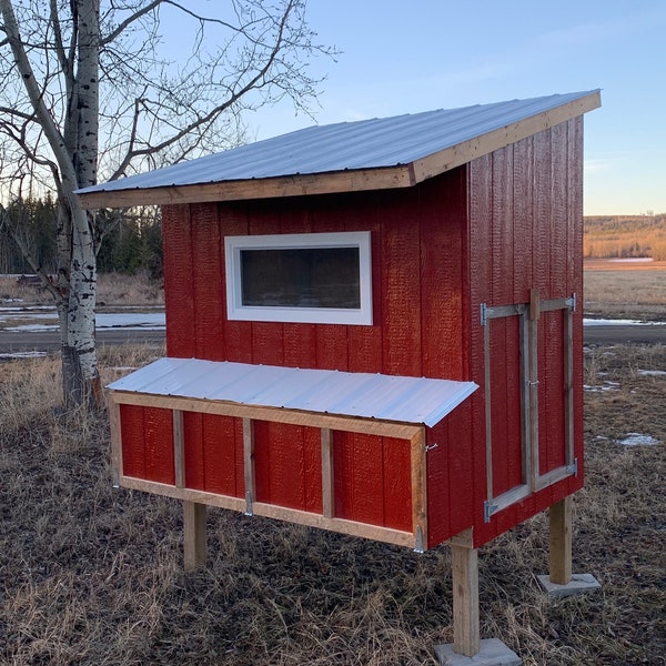 Chicken Coop Plan with Detailed PDF Instructions. Easy to Build and can be Insulated. Fits up to 10 Chickens.