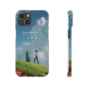 Merry Go Round of Life Music Case, Howl&#39;s Moving Castle Phone Case, Studio Ghibli, Anime Case, Song Case, IPhone and Samsung Case, Gift Idea