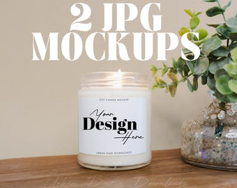 Printify Candle Mockup Rustic Soy Candle Mockup Boho White Soy Candle Stock Photo Lifestyle Photo Beige Background Mockup Bundle Printful