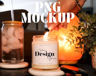Printify Candle Mockup Aesthetic Soy Candle Mockup Product Photo Boho White Candle Mockup Lifestyle Photography Print on Demand Mockup
