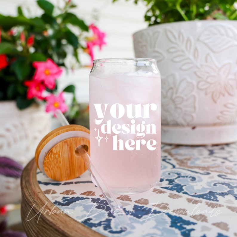 sipper glass mockup 16 oz glass can mockup drinkware mockups  mockup 16oz clear glass can mockup 16oz libbey glass