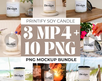 White Soy Candle Video Mockup Bundle Printify Candle Mockup Bundle Minimalist Candle Mockup Bundle Aesthetic Candle Mockup Video Bundle