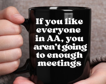 Nykterhetsgåva Förlåt för vad jag sa innan jag ringde min sponsor Gåva Mugg AA NA Missbruksåterhämtning Kaffekopp Nykterhetsjubileumsminnesgåva