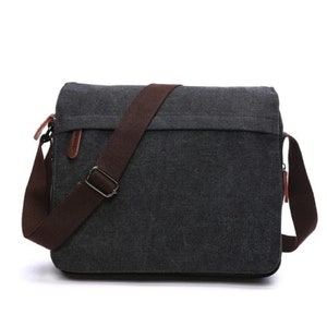 Canvas shoulder bag Urban Canvas Messenger Bag Shoulder Bag Crossbody Bag Canvas laptop bag image 3