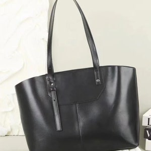 Genuine leather Tote bag , Real leather shoulder bag, Woman Leather handbag, handbag women designer, handbag womens vintage image 5
