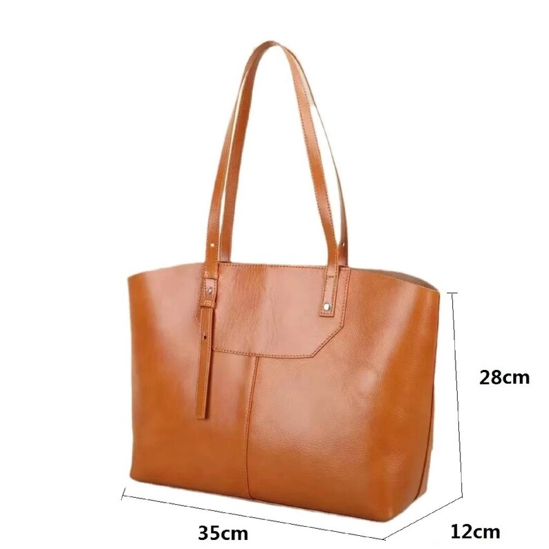 Genuine leather Tote bag , Real leather shoulder bag, Woman Leather handbag, handbag women designer, handbag womens vintage image 3