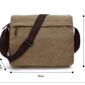 Canvas shoulder bag Urban Canvas Messenger Bag Shoulder Bag Crossbody Bag Canvas laptop bag image 7