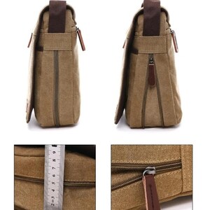 Canvas shoulder bag Urban Canvas Messenger Bag Shoulder Bag Crossbody Bag Canvas laptop bag image 8