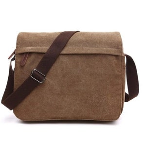 Canvas shoulder bag Urban Canvas Messenger Bag Shoulder Bag Crossbody Bag Canvas laptop bag image 4