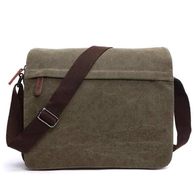 Canvas shoulder bag Urban Canvas Messenger Bag Shoulder Bag Crossbody Bag Canvas laptop bag image 5