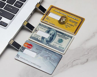 Carte Walletflash Clé USB Conception réaliste de carte de crédit Clé USB