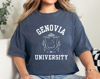 Princess Diaries Shirt, Genovia Tshirt, Genovia University Tshirt, Graphic Tee for Her, Gift for Sister, Gift for Her, Gift for Girlfriend
