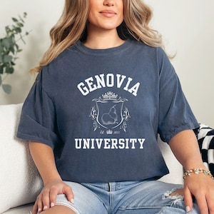 Princess Diaries Shirt, Genovia Tshirt, Genovia University Tshirt, Graphic Tee for Her, Gift for Sister, Gift for Her, Gift for Girlfriend