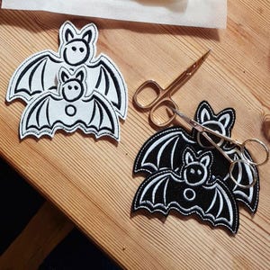 バット 7x 刺繍ファイル ITH ロリポップ ホルダーと ITH バッグ 各 2 サイズ、個別のモチーフ ハロウィン デコレーション グリーティング カード ギフト バッグ Stickdirwas