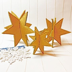 Embroidery file plug-in star ITH star two-part put together for standing or hanging Christmas decoration quickly embroidered Stickdirwas