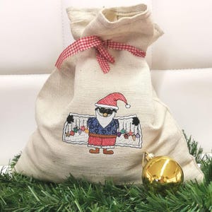 Arquivo de bordado bola dealer 8 x 10 cm Papai Noel com bolas de árvore de Natal completo bordado solo arquivo stickdirwas