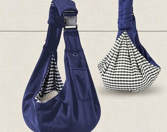 RODO B087850127CIPRIA 関税送料込 Monogrammed Navy Canvas Pet Carrier, Dog Carrier, Cat