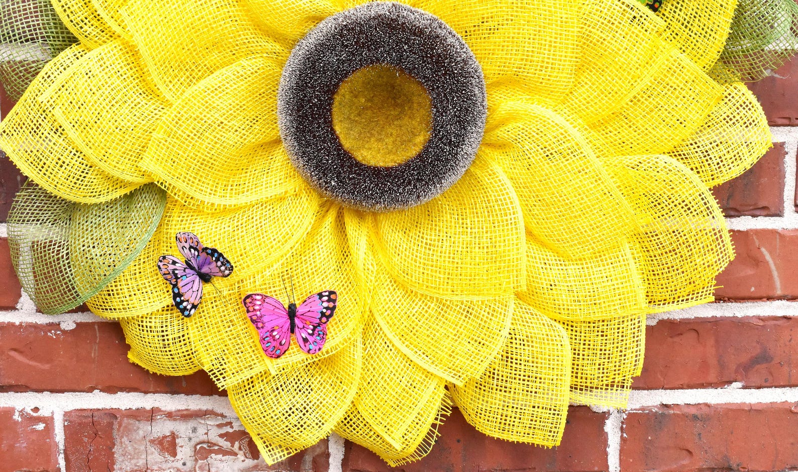 Yellow Sunflower Wreath for Front Door - Etsy