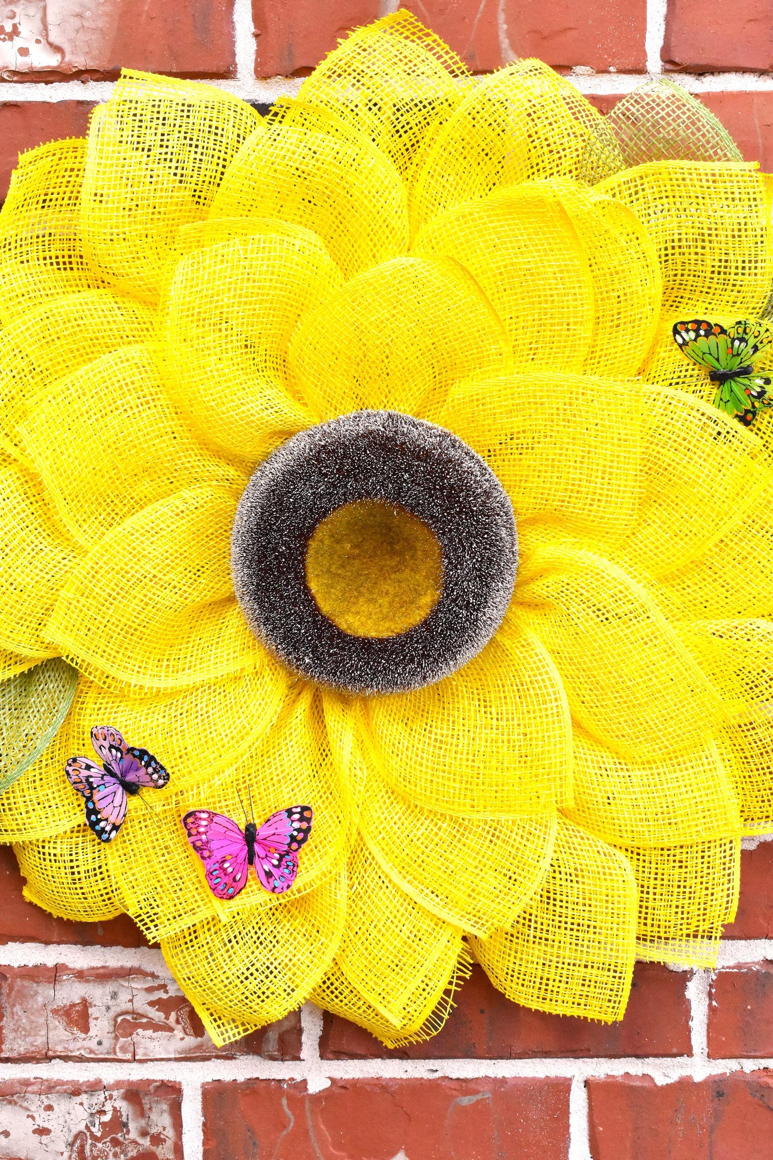 Yellow Sunflower Wreath for Front Door - Etsy