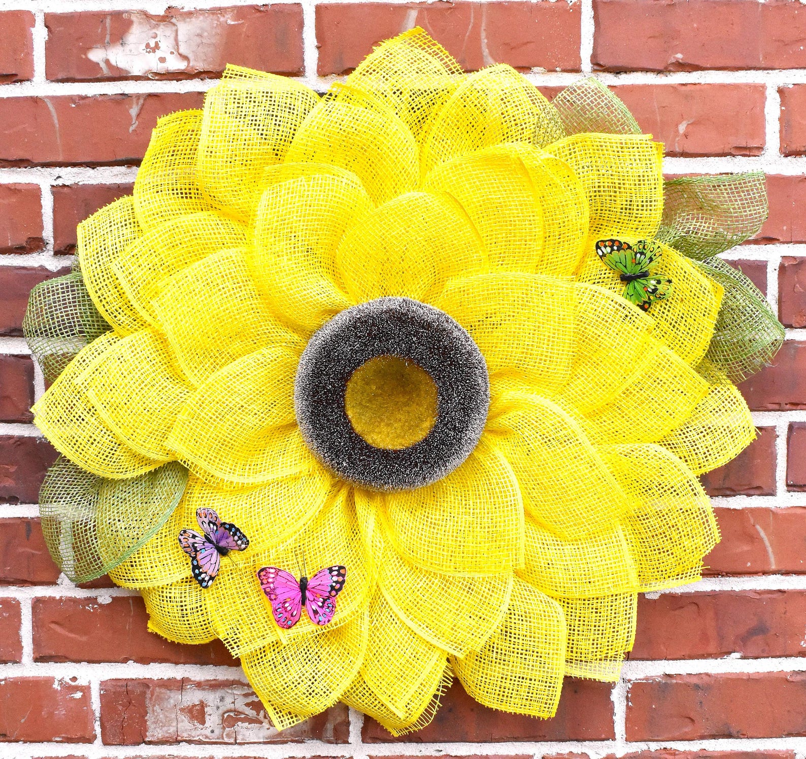 Yellow Sunflower Wreath for Front Door - Etsy