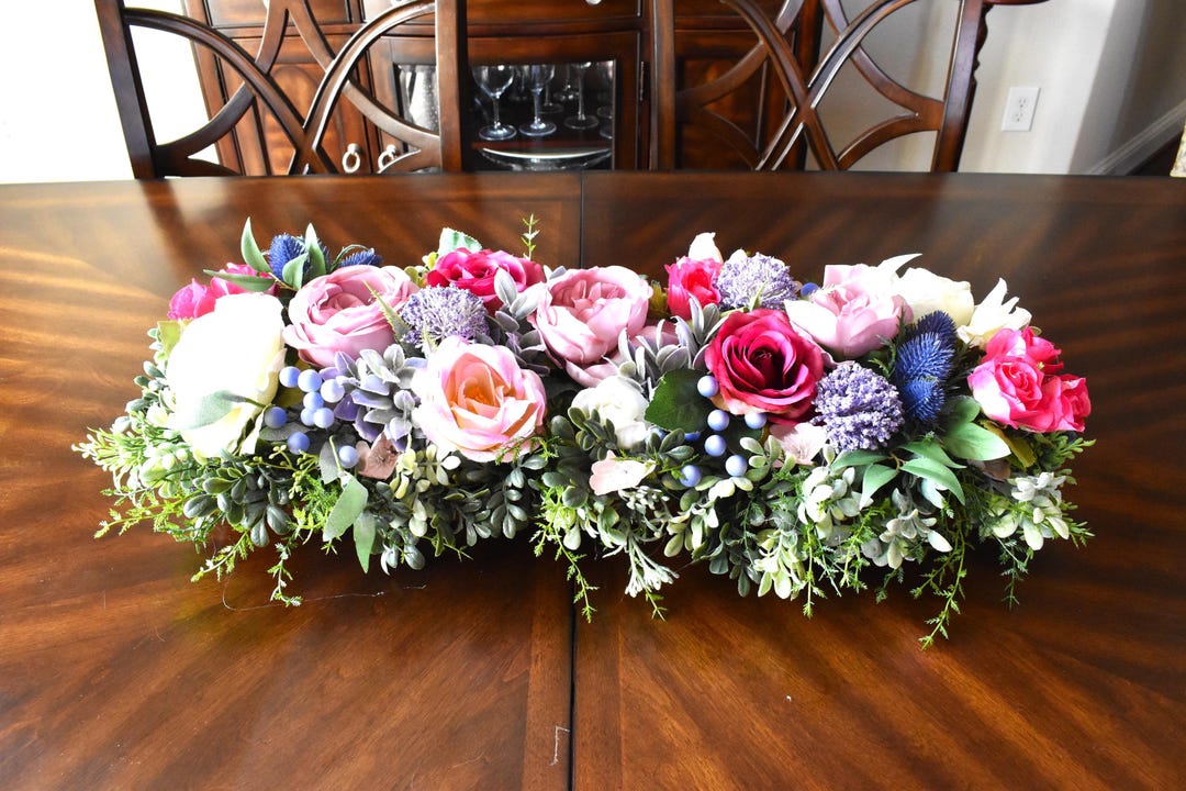 Table or Mantel Centerpiece With Roses for Any Occasion as Valentine's ...